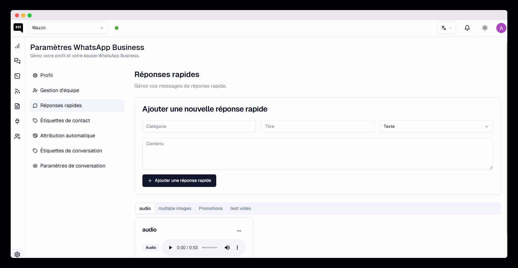 Exemple de Réponses Rapides