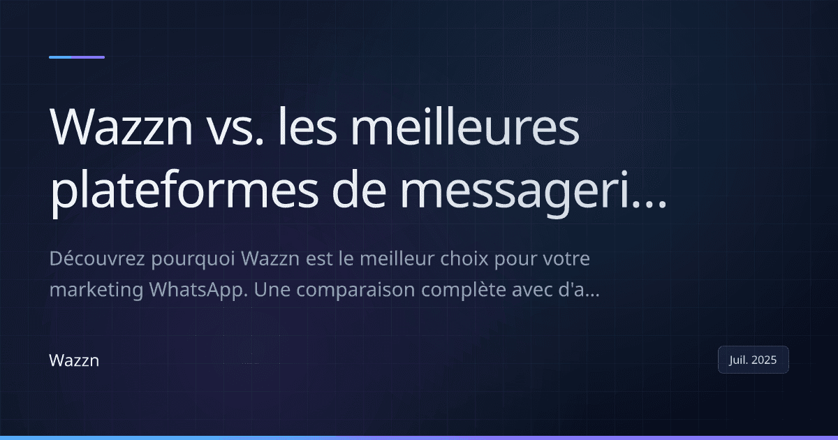 Wazzn vs. les meilleures plateformes de messagerie client : comparaison fonctionnalité par fonctionnalité